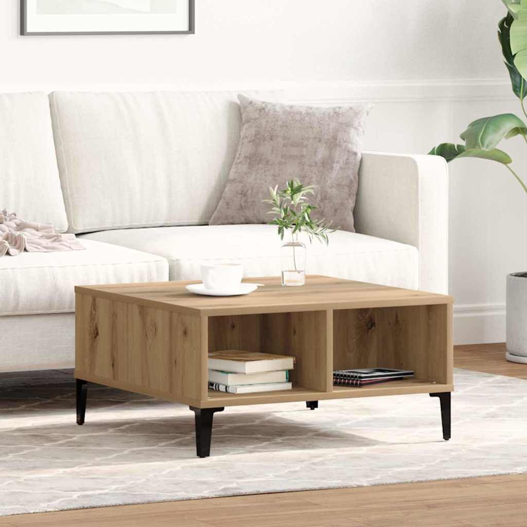vidaXL Salontafel Artisan Eiken 60 x 60 x 30 cm