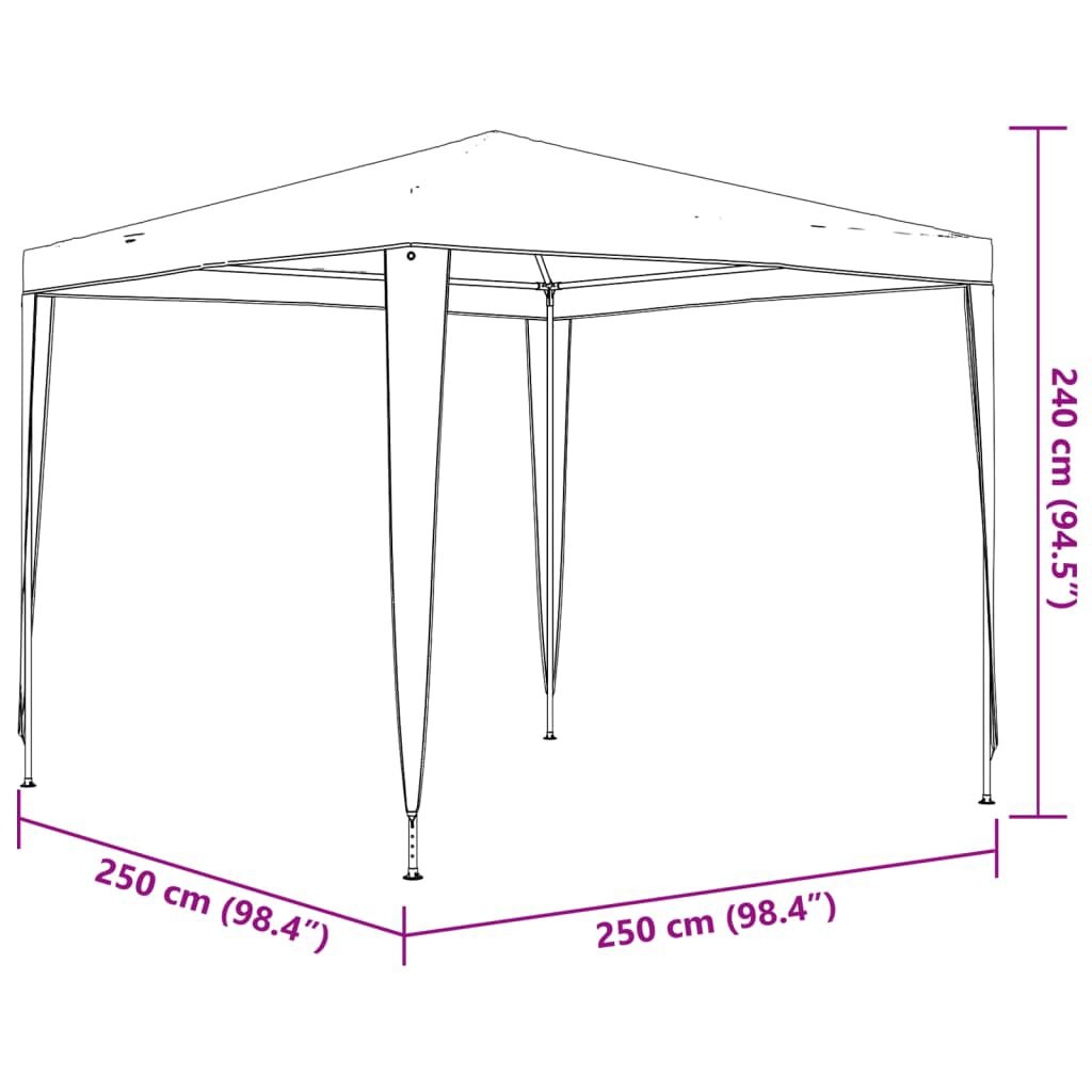 vidaXL Partytent professioneel 90 g/m² 2,5x2,5 m groen