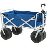 MacSports WTCB-100 Mac Sports-Beach Wagon, Staal, Blauw/Wit met Logo