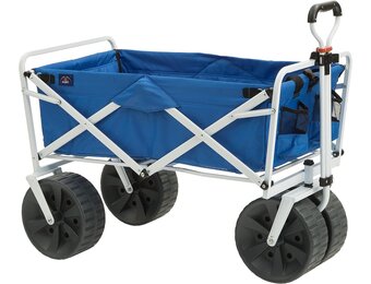 MacSports WTCB-100 Mac Sports-Beach Wagon, Staal, Blauw/Wit met Logo