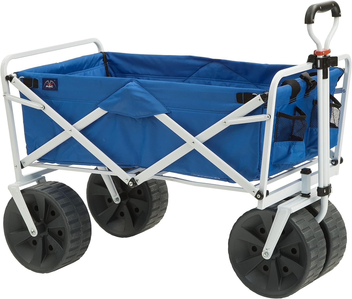 MacSports WTCB-100 Mac Sports-Beach Wagon, Staal, Blauw/Wit met Logo