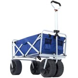 MacSports WTCB-100 Mac Sports-Beach Wagon, Staal, Blauw/Wit met Logo