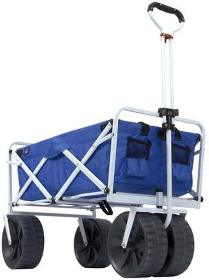 MacSports WTCB-100 Mac Sports-Beach Wagon, Staal, Blauw/Wit met Logo