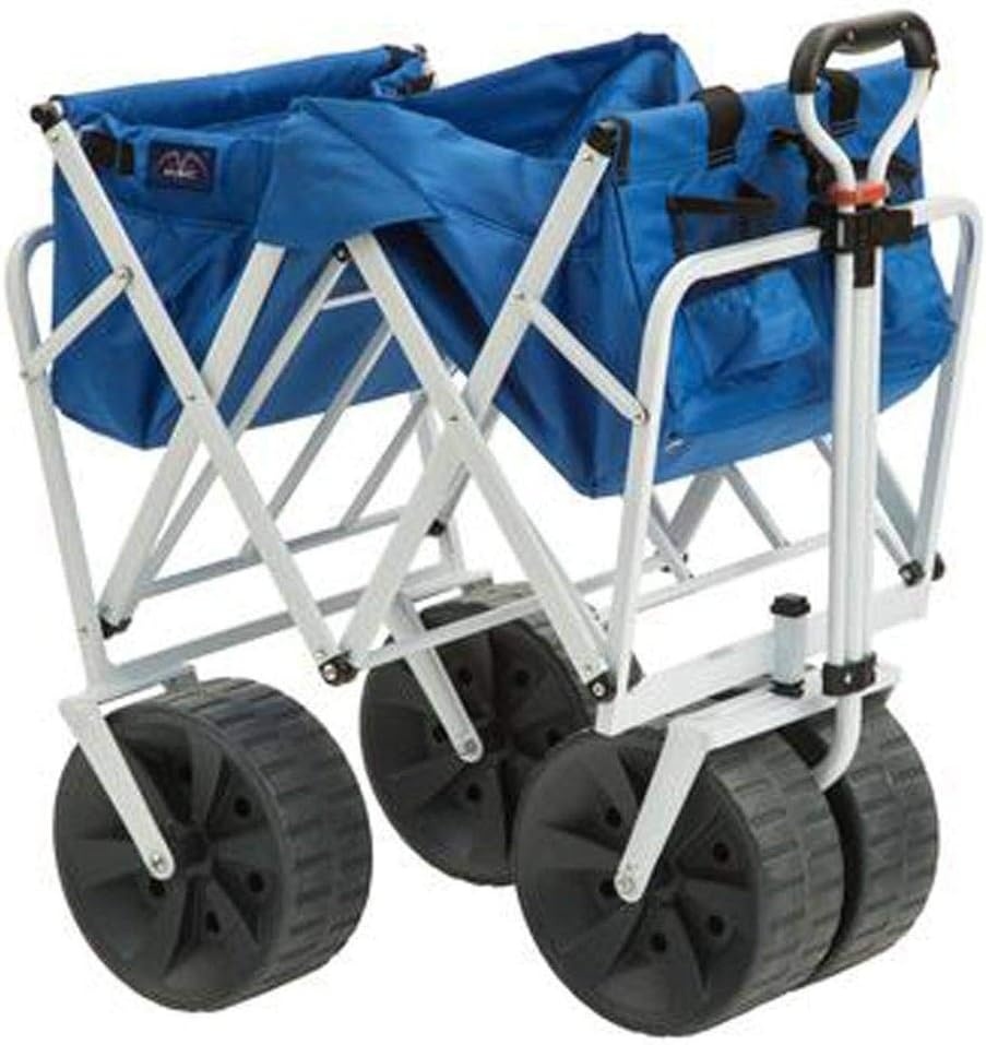 MacSports WTCB-100 Mac Sports-Beach Wagon, Staal, Blauw/Wit met Logo