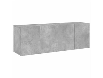 vidaXL Tv-meubels 2 st wandgemonteerd 60x30x41 cm betongrijs