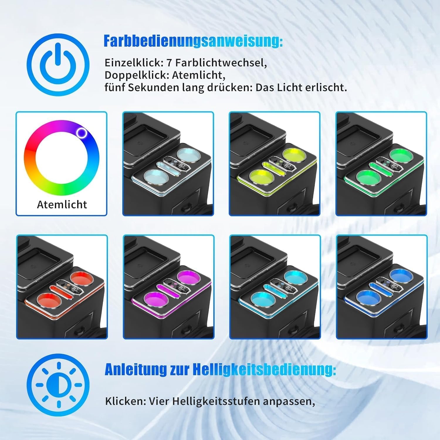 Opbergbox met Draadloze Oplader en Sfeerverlichting voor Mercedes-Benz V-Klasse W447