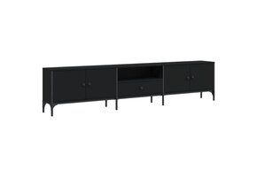 VidaXL TV-meubel met Lade 200x25x44 cm Zwart - Nu 34% Korting!