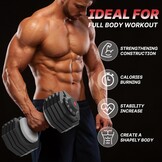 EnterSports Verstelbare Dumbbells Set 12kg, 18kg, 27kg met Antislip Handvat
