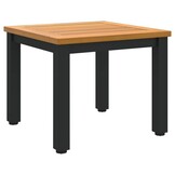 vidaXL Buitentafels Naturel en zwart 45 x 45 x 38 cm