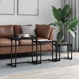 vidaXL 3-delige Tafeltjesset - Zwart (33% Korting)