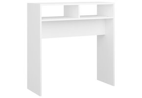 VidaXL Wandtafel 78x30x80cm Bewerkt Hout Wit - 65% Korting