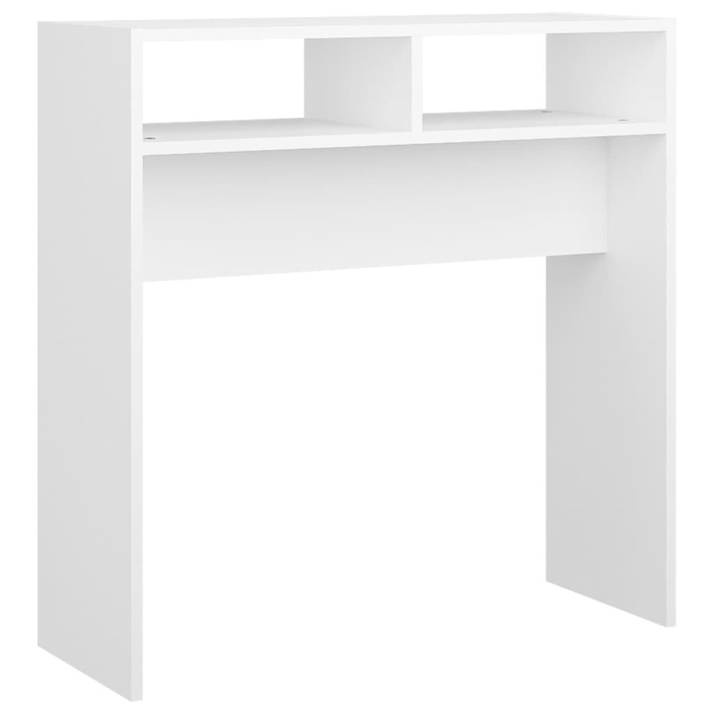 vidaXL Wandtafel 78x30x80cm Bewerkt Hout Wit (57% Korting)