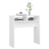 vidaXL Wandtafel 78x30x80cm Bewerkt Hout Wit (57% Korting)