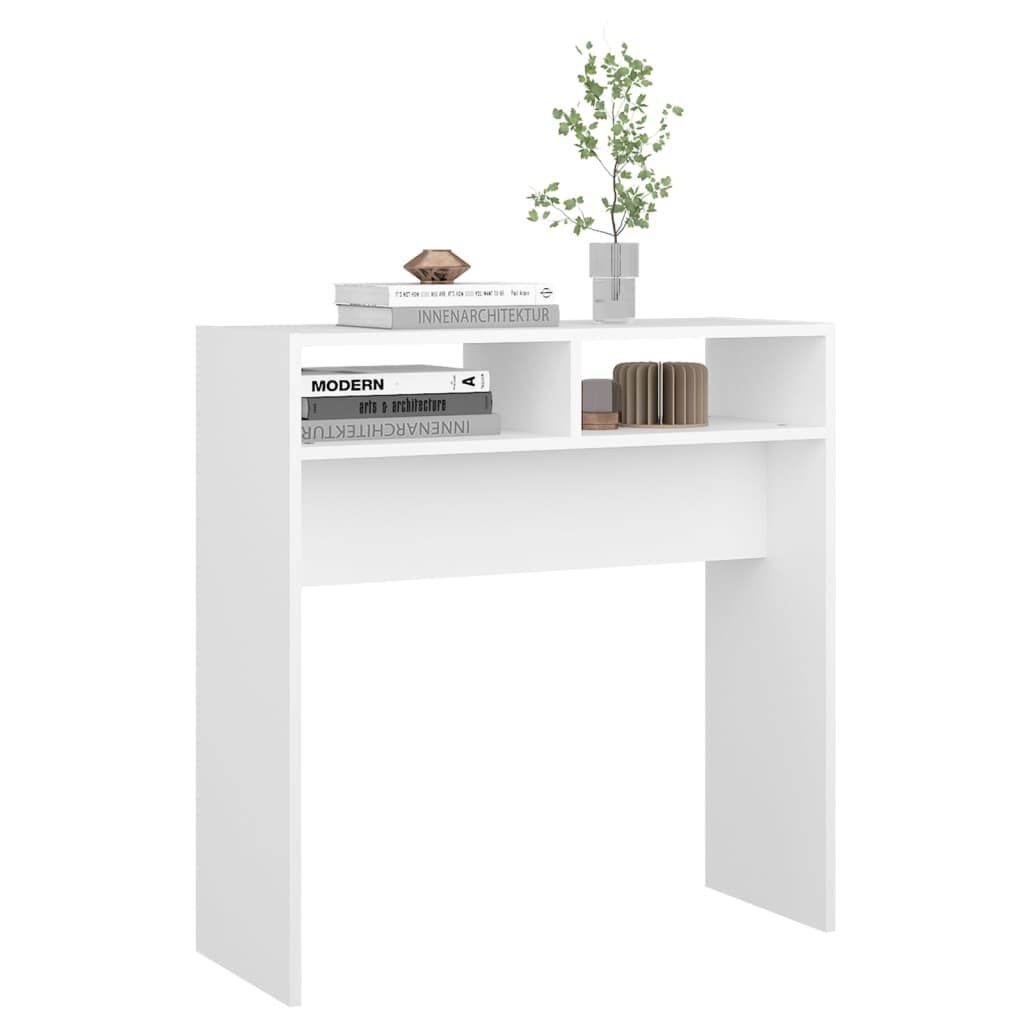 vidaXL Wandtafel 78x30x80cm Bewerkt Hout Wit (57% Korting)