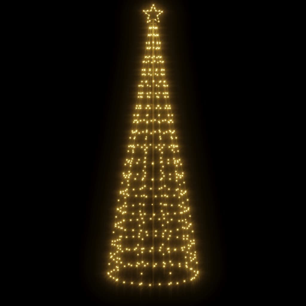 vidaXL LED Kerstboom met Spikes 300 cm - Warm Wit (34% Korting)