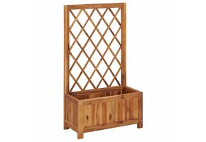 Acaciahouten Plantenbak met Latwerk - 34% Korting!