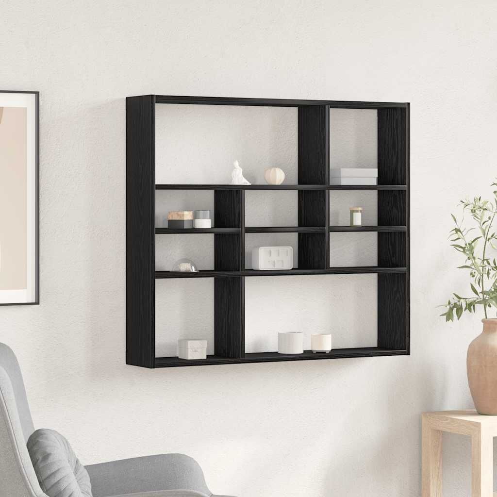 VidaXL Wandschap Zwart Eiken 90x16x78 cm - 33% Korting