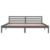 Massief Grenen Bedframe Grijs 200x200 cm - 86% Korting!