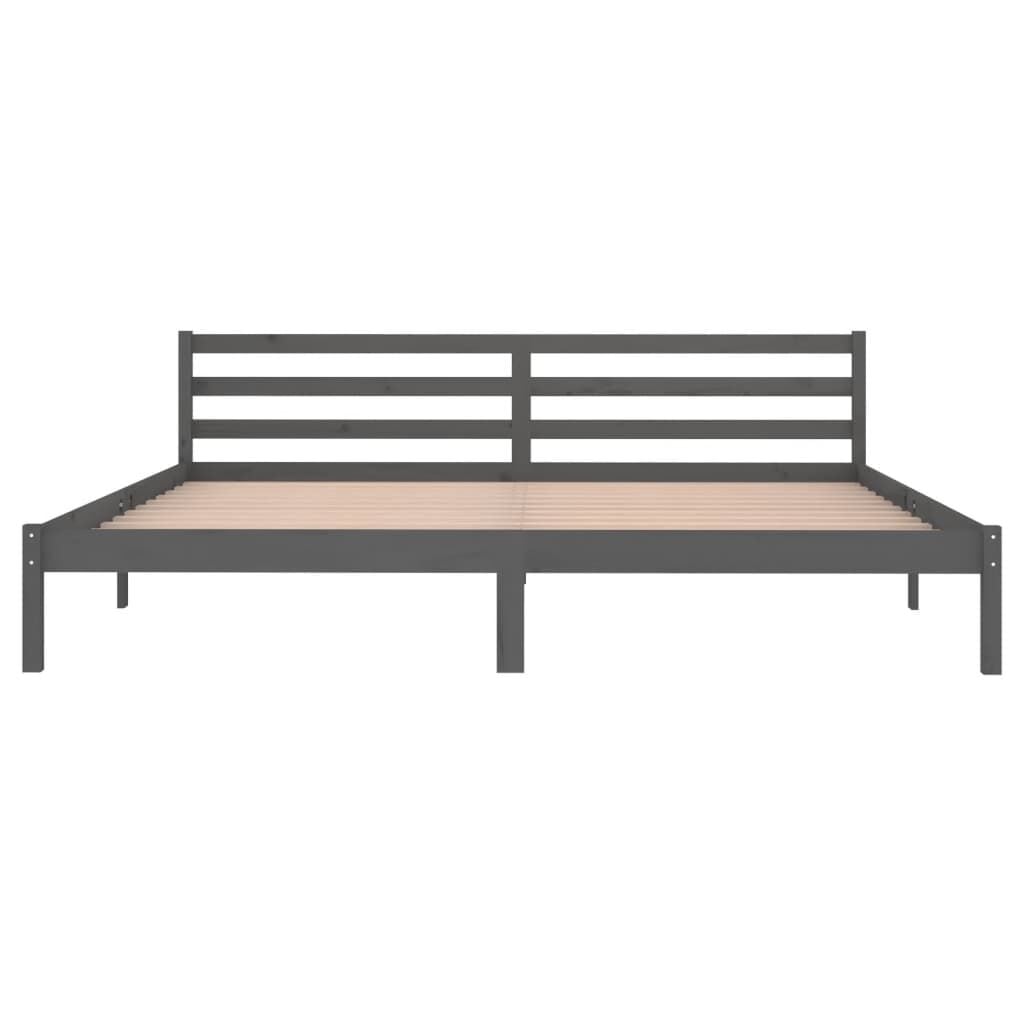 Massief Grenen Bedframe Grijs 200x200 cm - 86% Korting!