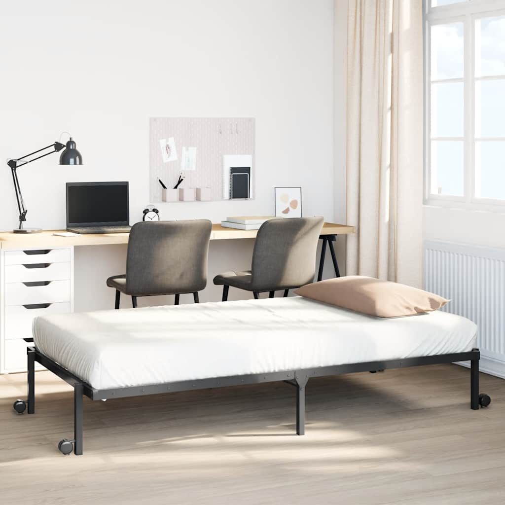 Opvouwbaar Bedframe Staal Zwart 90x190cm - 34% Korting!