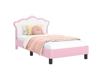 VidaXL Kinderbed Roze PU 80x160cm - 35% Korting!
