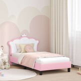 VidaXL Kinderbed Roze PU 80x160cm - 35% Korting!