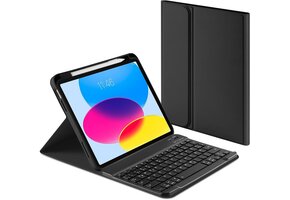 Keyboard Case Afneembaar Duits QWERTZ Bluetooth Zwart - iPad 10e Gen - 75% Korting