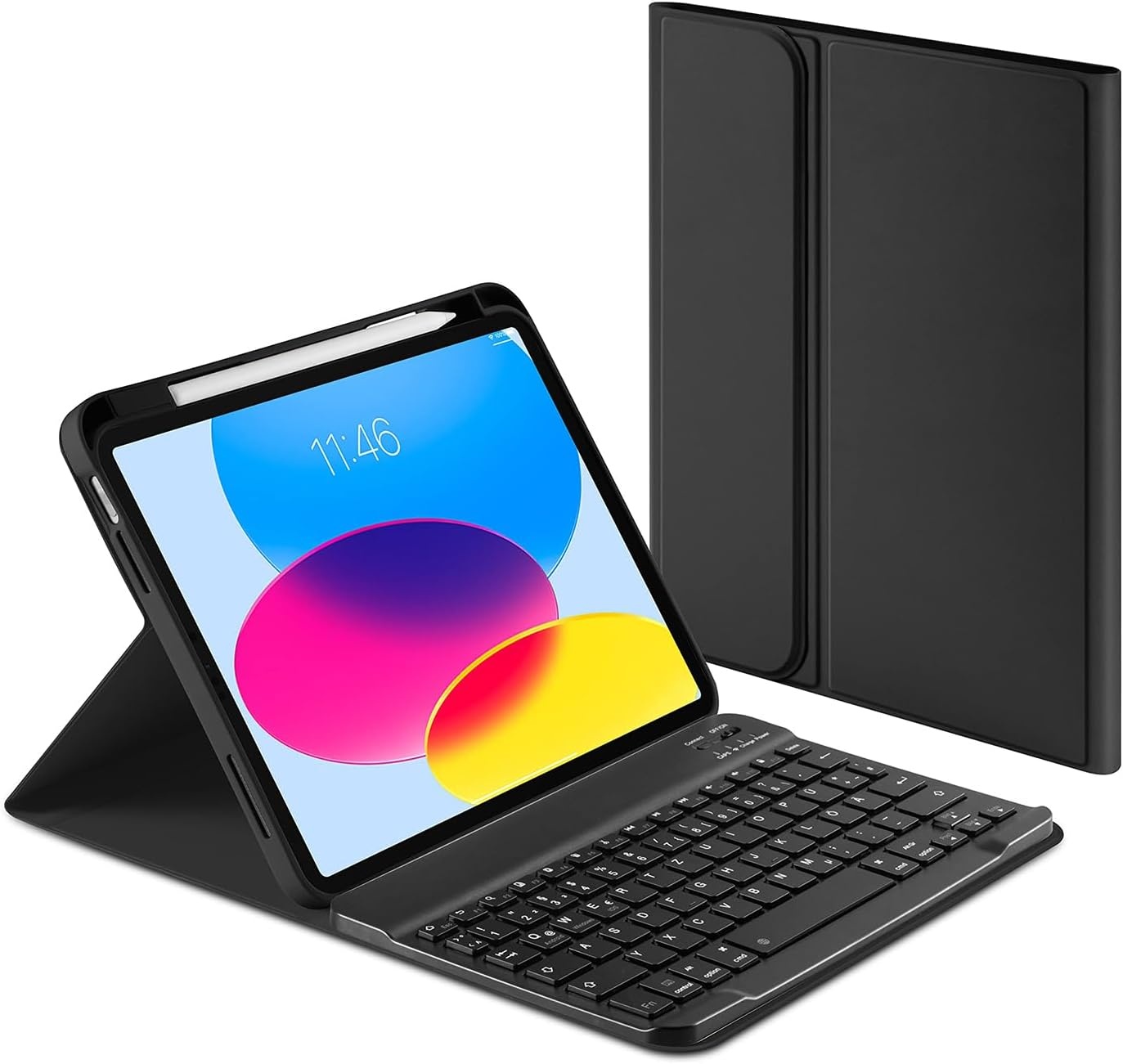 Keyboard Case Afneembaar Duits QWERTZ Bluetooth Zwart - iPad 10e Gen - 75% Korting
