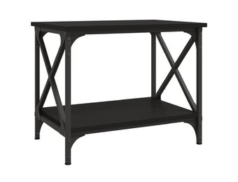 vidaXL Bijzettafel 55x38x45 cm Bewerkt Hout Zwart - 33% Korting!