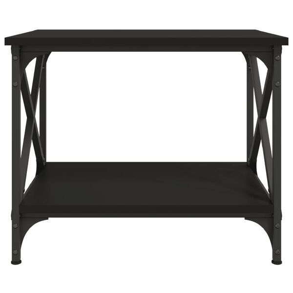 vidaXL Bijzettafel 55x38x45 cm Bewerkt Hout Zwart - 33% Korting!