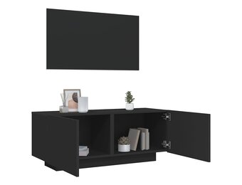 VidaXL TV-meubel Zwart Bewerkt Hout - 34% Korting!