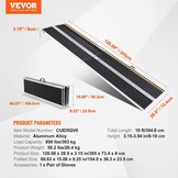 Rolstoeloprijplaat Aluminium 305 cm - 35% Korting!