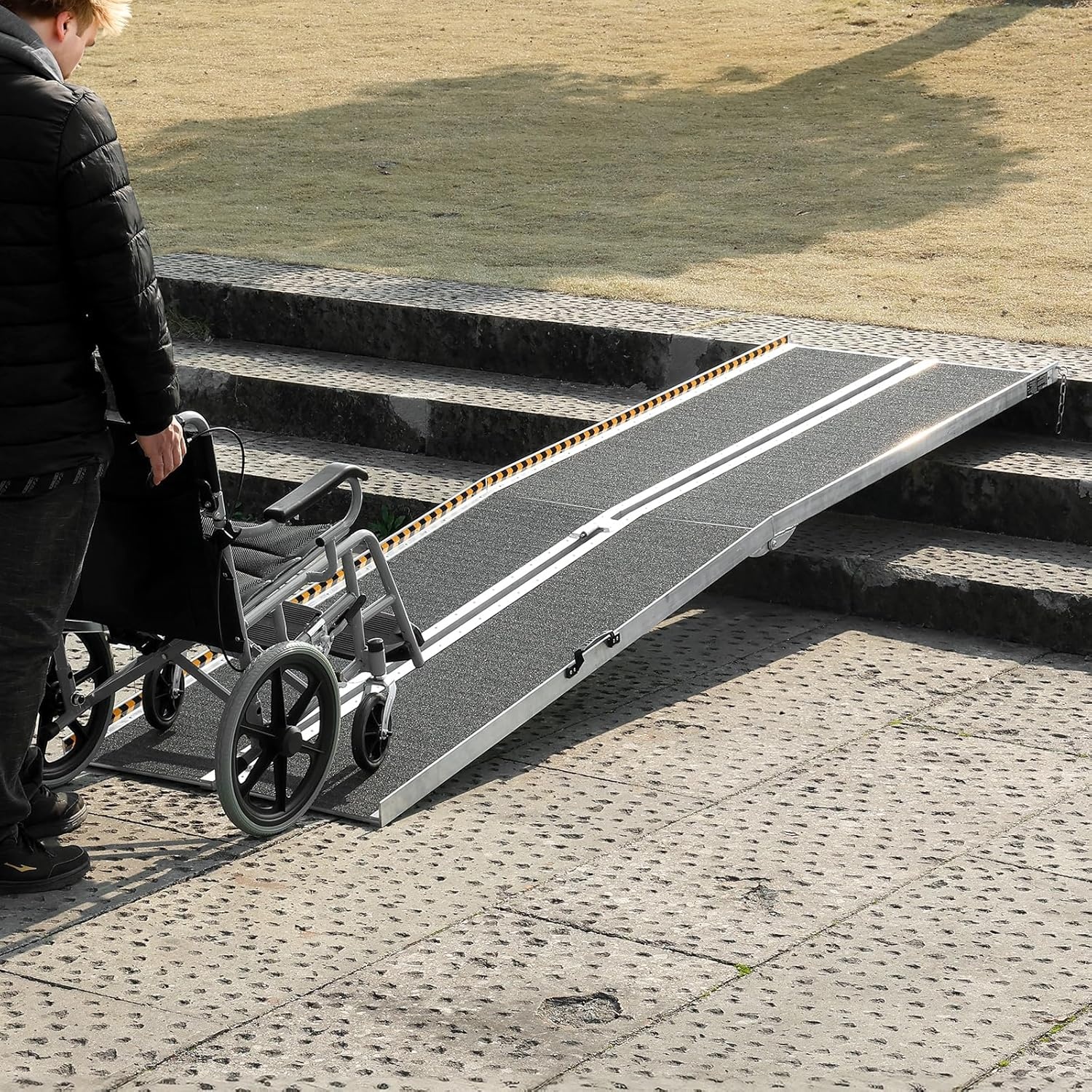 Rolstoeloprijplaat Aluminium 305 cm - 35% Korting!