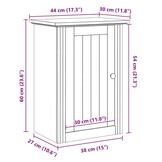 vidaXL Badkamerwandkast BODO (44x30x60 cm) Wit - 53% Korting!
