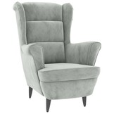 VidaXL Fauteuil Fluweel Lichtgrijs - 30% Korting!