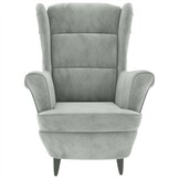 VidaXL Fauteuil Fluweel Lichtgrijs - 30% Korting!