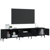 vidaXL TV-meubel Zwart 200cm - 34% Korting!