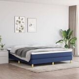 vidaXL Bedframe Blauw Stof 180x200 cm - 59% Korting!