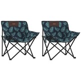 vidaXL Campingstoelen 2 st met bladprint & korting - 34%