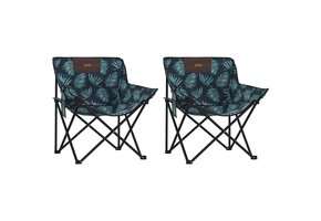 vidaXL Campingstoelen 2 st met bladprint & korting - 34%