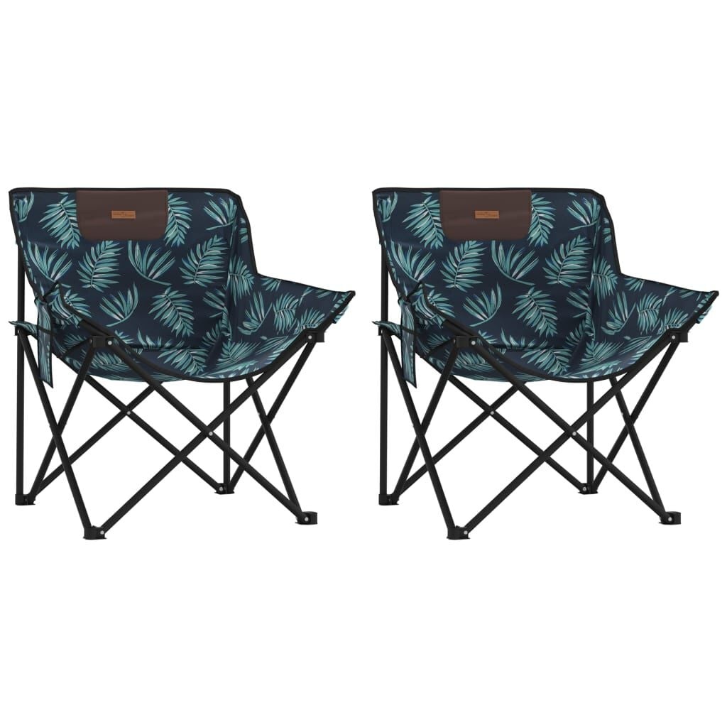 vidaXL Campingstoelen 2 st met bladprint & korting - 34%