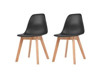 vidaXL Eetkamerstoelen Zwart (2 stuks) - 34% Korting