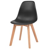 vidaXL Eetkamerstoelen Zwart (2 stuks) - 34% Korting