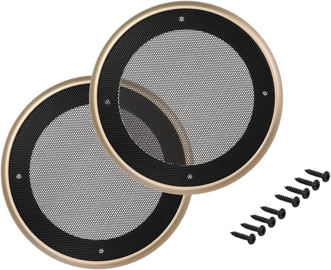 Luidsprekerrooster Subwoofer Grill Zwart/Goud - 10,2 cm - 74% Korting