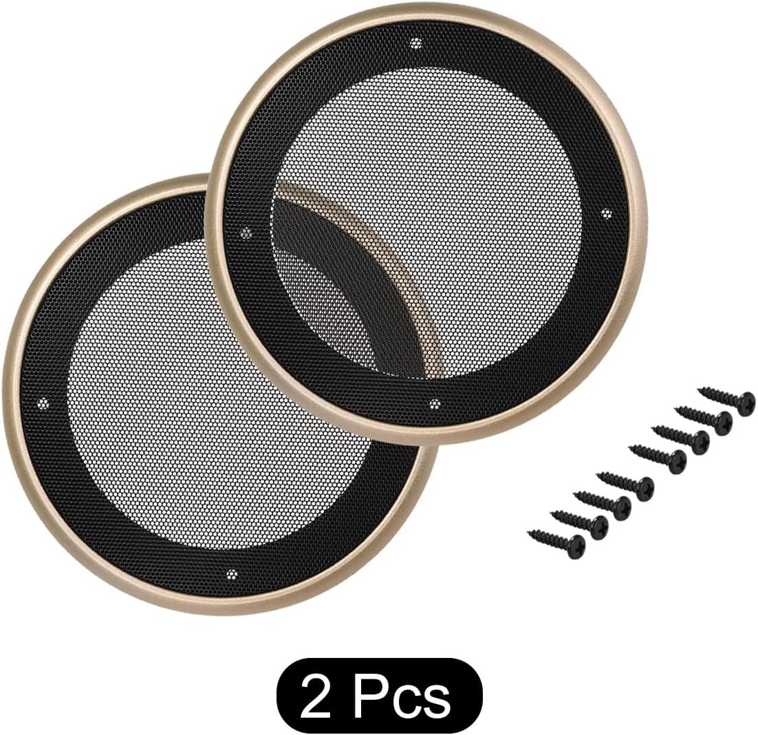 Luidsprekerrooster Subwoofer Grill Zwart/Goud - 10,2 cm - 74% Korting