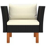 vidaXL Tuinbank Poly Rattan & Eucalyptushout - 34% Korting!