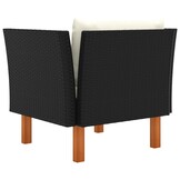 vidaXL Tuinbank Poly Rattan & Eucalyptushout - 34% Korting!