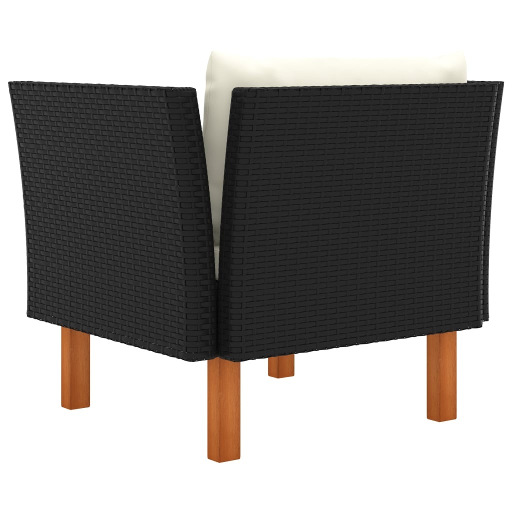vidaXL Tuinbank Poly Rattan & Eucalyptushout - 34% Korting!