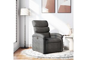 vidaXL Fauteuil Verstelbaar Stof Donkergrijs - 35% Korting
