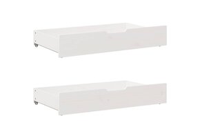 vidaXL Bedlades Massief Grenenhout Wit - 2 stuks (90x55x16cm) - 34% Korting!
